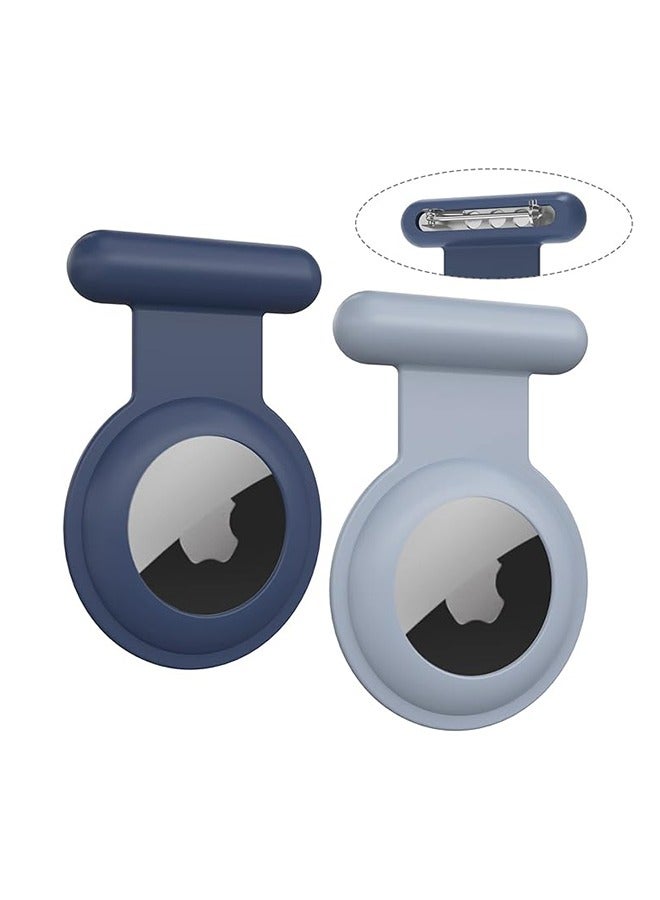 Case Holder for Airtag, Airtag for Kids, Elderly, Pet, Clothing (1 Grey 1 Blue)(not GPS Included) - Image 1